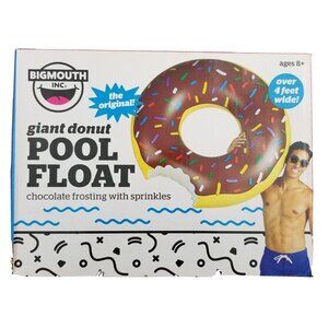 Big Mouth Inc Original‎ Giant Donut Pool Float Chocolate Frosting with Sprinkles